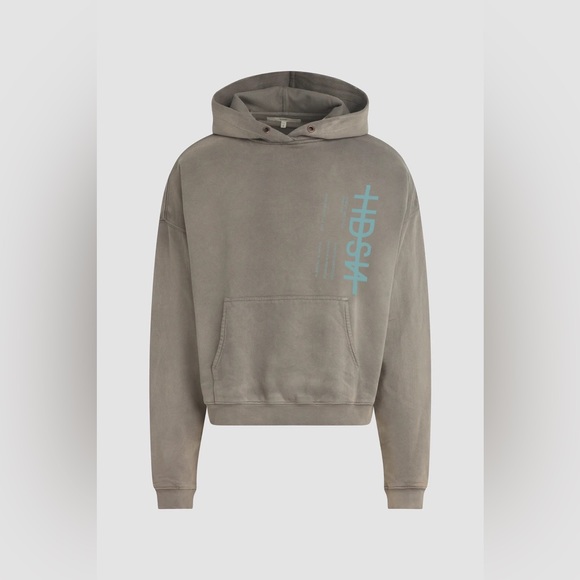 Hudson Jeans Crop Hoodie STORM GREY - Picture 6 of 10